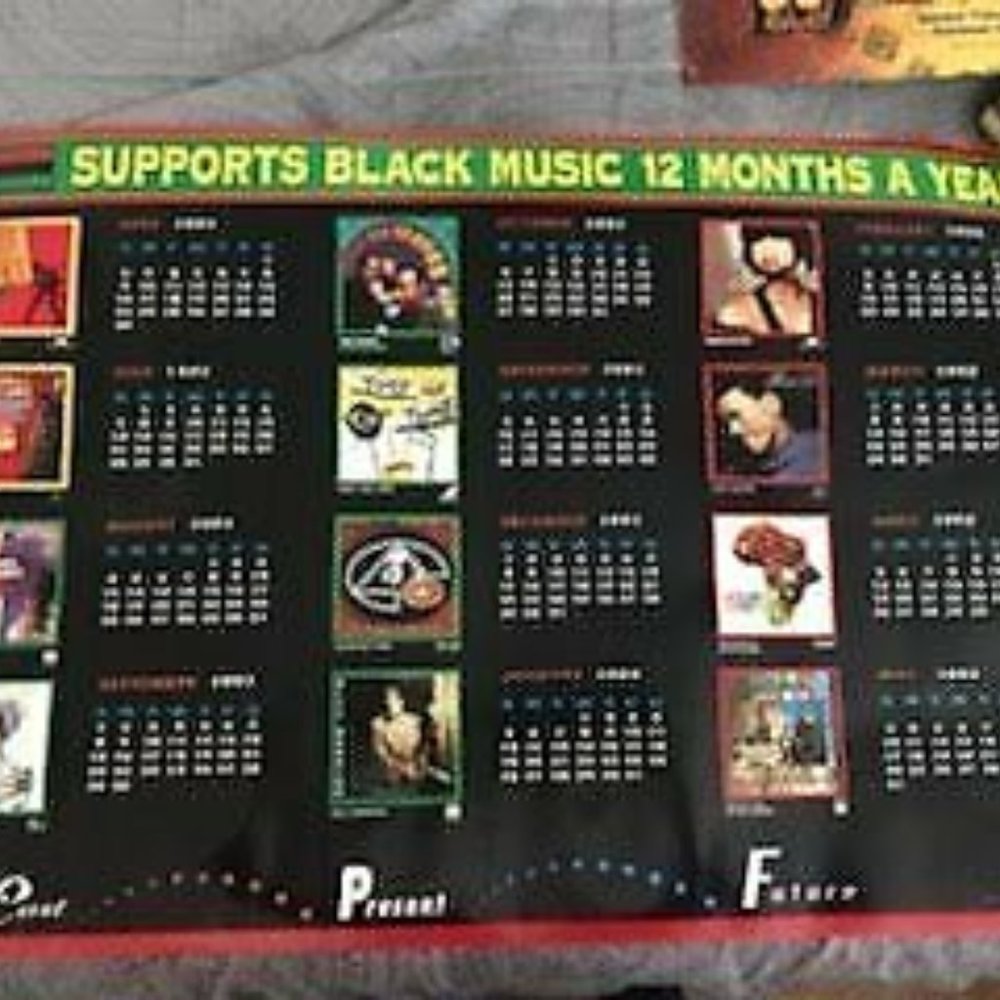 pgd 1991-1992 supports black music month poster - rap hip hop jazz r&b soul